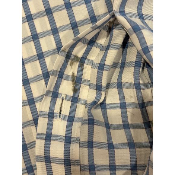 Peter Millar Shirt Mens Medium White Plaid Button Up Long Sleeve Casual *FLAW* - Picture 9 of 10